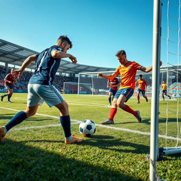 タックインから始まる一連の攻撃フリーキックとダイレクトシュートが織りなすサッカーのドラマ