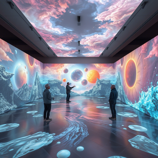 インスタレーションとプロジェクションマッピングが生み出すインタラクティブアートの未来体験空間