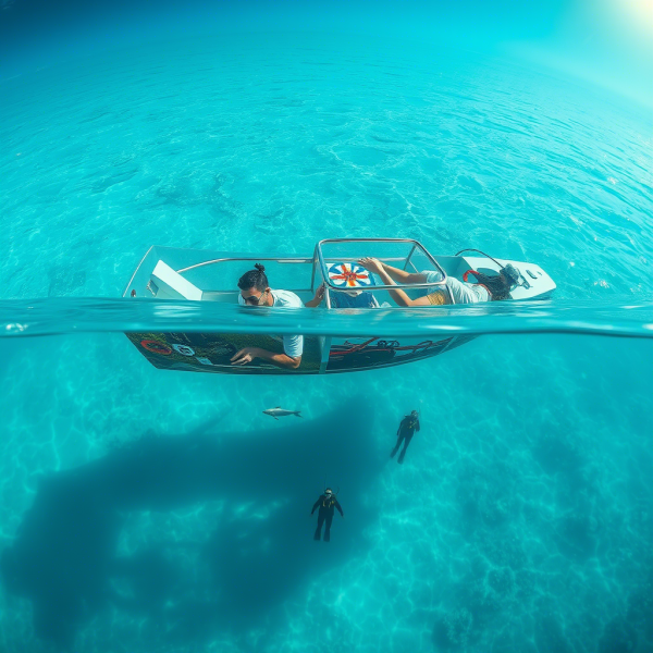 グラスボートで水中のリアルを体感 アクアラインフォトとマリンスポーツが織りなす新しい水辺のアクティビティ体験