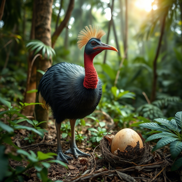 パプアヒクイドリの驚異を解剖カッシディンスフィートと卵に秘められた自然の不思議とその役割に迫る隠された生態の謎を紐解く科学的視点から見る独自の生存戦略