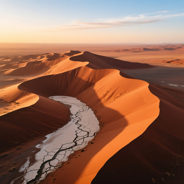 ナミビアのソススヴレイ砂丘で風が描く芸術バウンダリーレイヤーセパレーションの秘密
