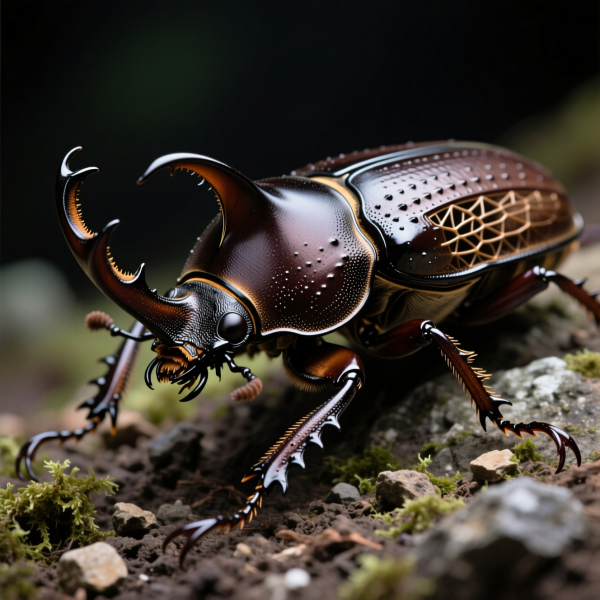 コーカサスオオカブトの外骨格が持つ構造強度は自然の驚異的設計