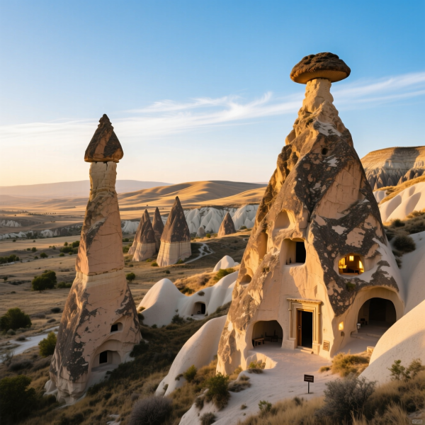 カッパドキアの洞窟都市と風蝕柱が織りなす地上の異世界体験