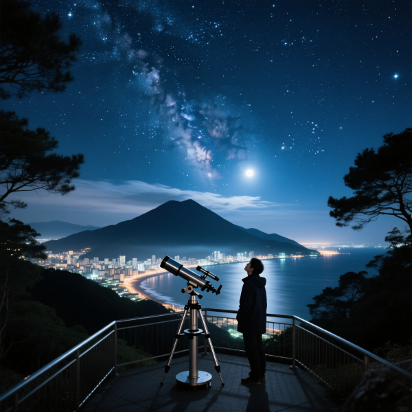 夜景と天体観測が織りなす摩耶山掬星台の幻想的な時間
