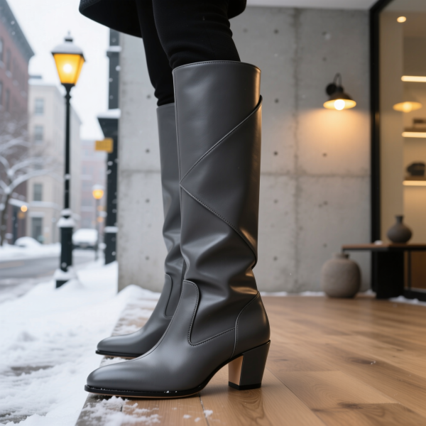 ロングブーツで冬をスマートに攻略 アシンメトリックカットとトゥキャップデザインが鍵