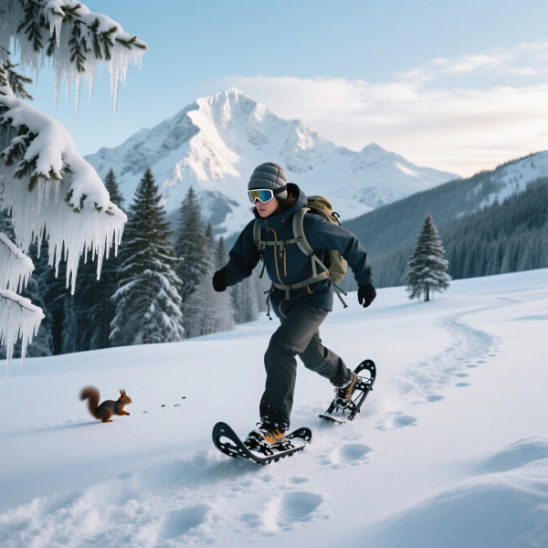 雪山をスノーシューで歩くトレイルブレイキングは冬の新定番アクティビティ