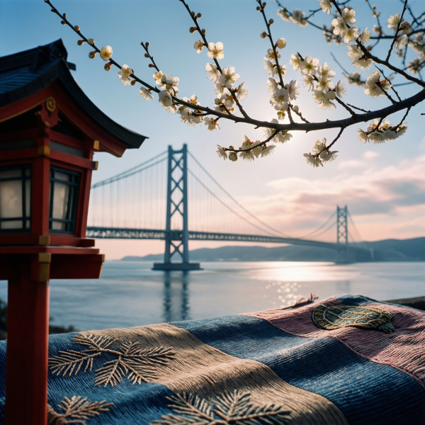 生田神社の縁結びと播州織の温もり明石海峡大橋を越えて