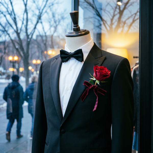 バレンタインの夜に輝くタキシードマネキンとフォルムフィッティングの秘密